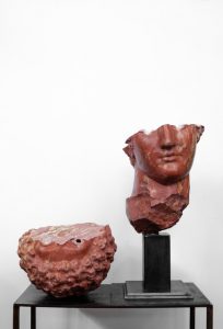 M.Pelletti - Antinoo spezzato - Marmo rosso antico - cm 34 x 41 x 64__40 x 40 x 30 - 2017