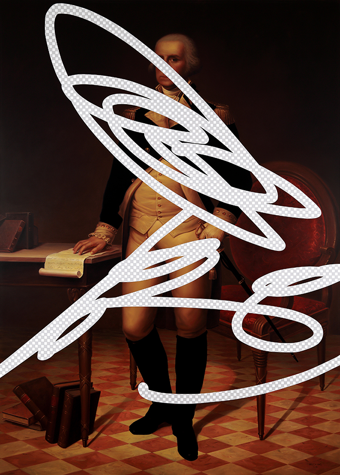 Me, Myself, And Hypocrisy (George Washington, White House Art Collection Erasure No. 13) copy