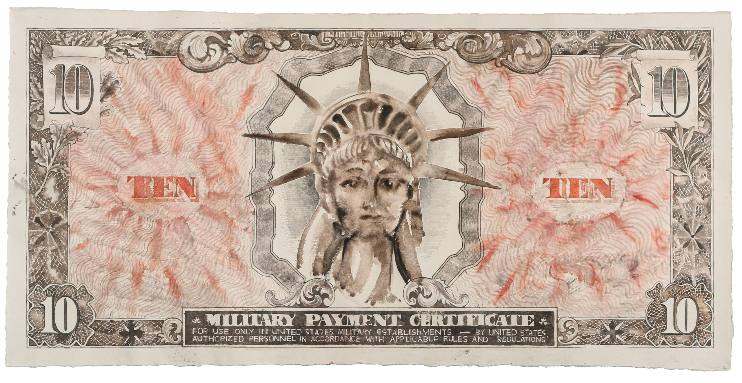 Military Payment Certificate10_2021_watercolor_200x100cm