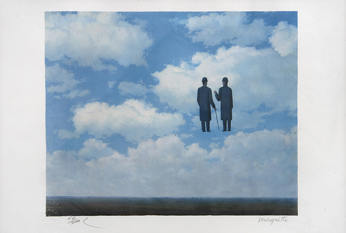 RENÉ MAGRITTE La Reconnaissance Infinie, 1963. Firmada con sello