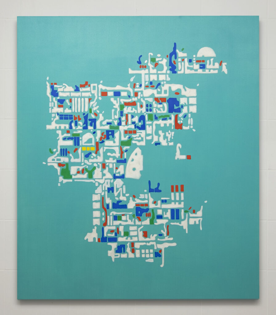 Artisanal Iteration, Tile Series #3, 2024, oil on canvas, 140x120 cm