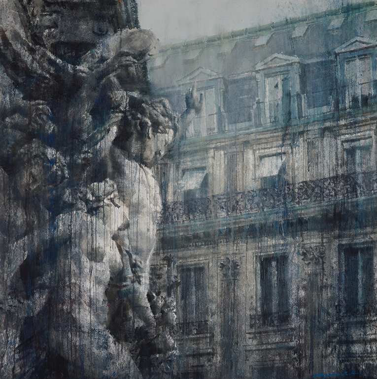 La Dance II, watercolor on Arches paper ,52x52 inches copy