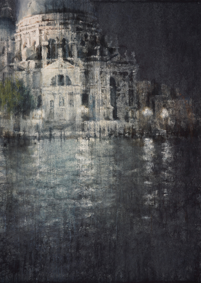 Venice Night II, Watercolor on Arches paper 62X45 inches, 157X114cm jpg